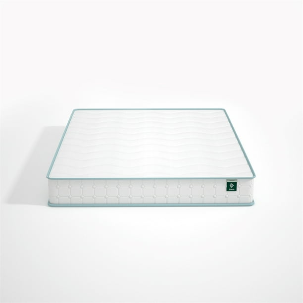 ZINUS 8 Inch Memory Foam Spring Hybrid Mattress in White Fabric / Euro