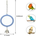 thumbnail image 2 of AOMRCOL Pet Bird Mirror with Bell Interactive Parrot Toy Bird Cage Mirror for Cockatiel Parakeets Canaries, 2 of 7