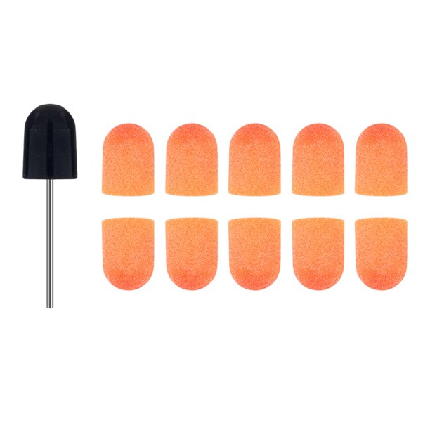 Tapas para lijado de uñas Yuyangstore bandas de lijado naranja 80