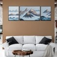 thumbnail image 6 of 3 Pc Mountain Painting, Framed Wall Art, Original Art, Textured Painting, Living Room Wall Art, Nature, Landscape, 6 of 8