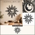 thumbnail image 2 of Metal Art Wall Decor | Black Metal Wall Art Sun and Moon Decor Celestial Wall Decor for Living Room Boho Outdoor Decor for Patio Bedroom, 2 of 9