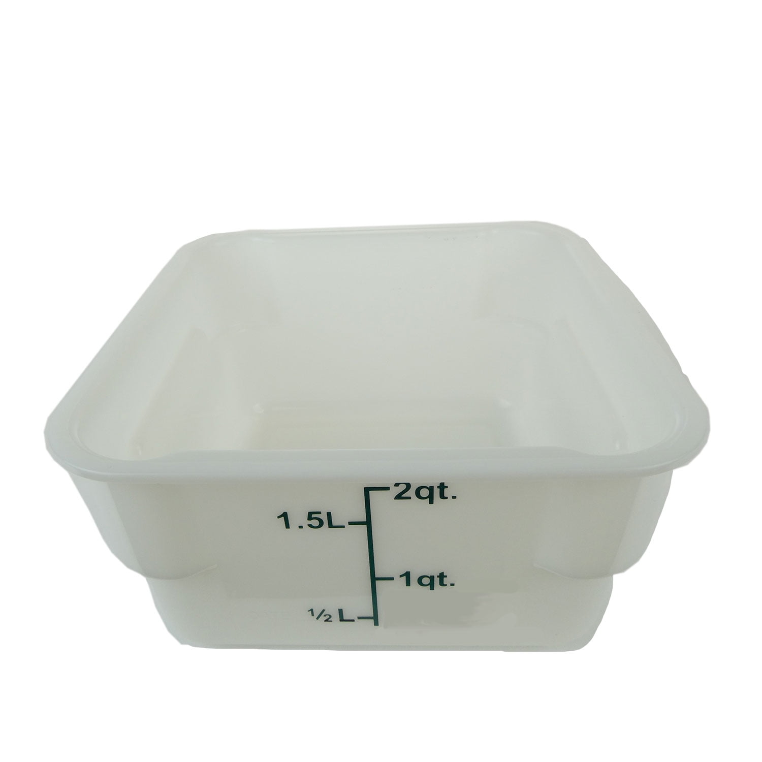 2 Qt Plastic Square Food Storage Containers, White
