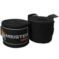 thumbnail image 1 of Meister MMA Adult 180" Semi-Elastic Hand Wraps for MMA & Boxing (Pair) - Black, 1 of 3