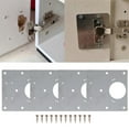 thumbnail image 2 of Cabinet Hinge Repair Plate Stainless Steel Repair Plate for Cupboard Hinges, 2 of 12