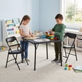thumbnail image 2 of Homy Casa Kids Picnic Table Set of 3, Foldable Table and Chairs for Outdoor & Indoor Play, Black, 2 of 7