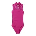 thumbnail image 3 of Alvivi Kids Girls Ballet Dance Gymnastics Leotard Sleeveless Turtle Neck Jumpsuit 5-14, 3 of 7