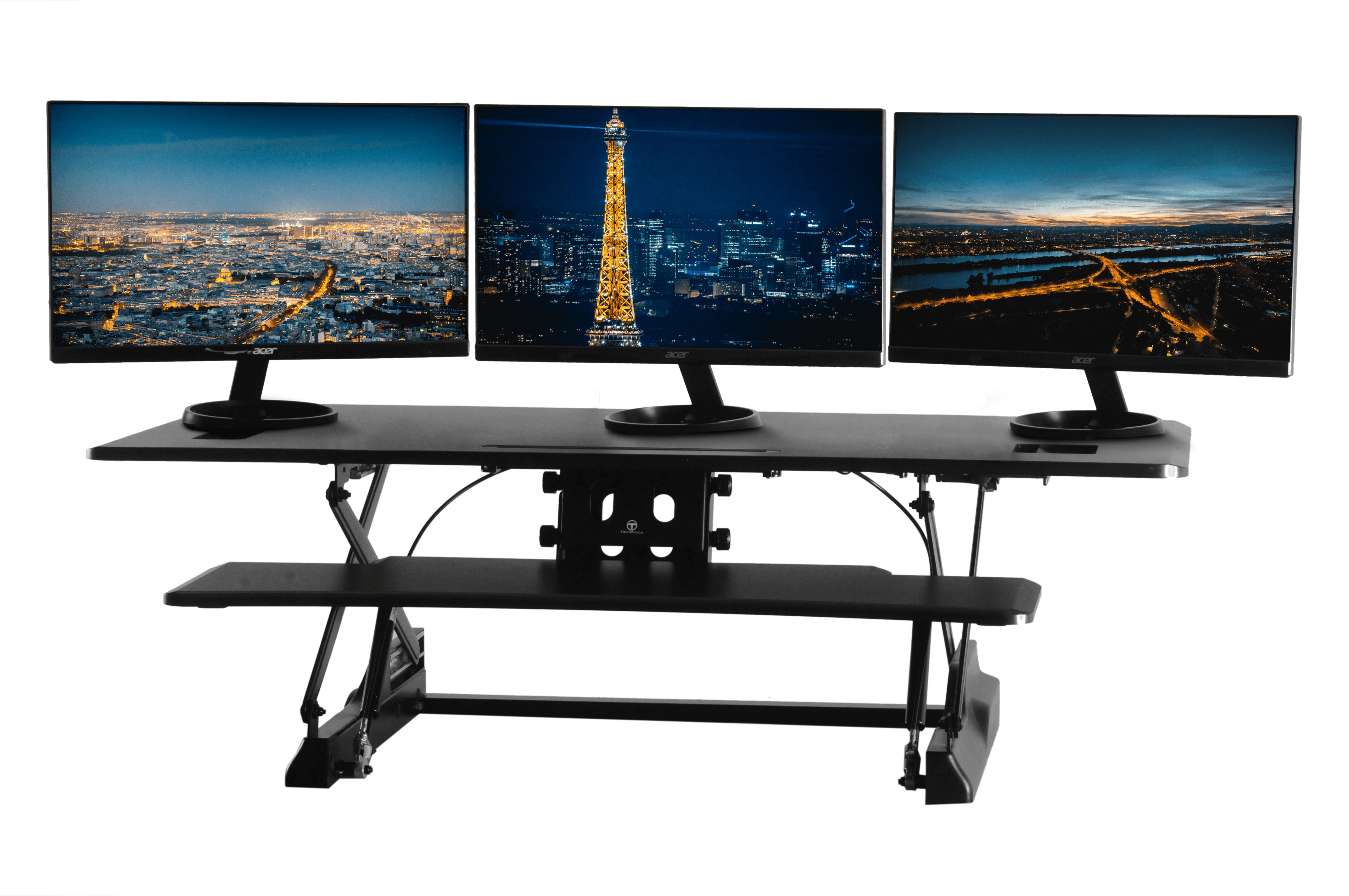 Curved Best Adjustable Standing Desk Converter for Streamer