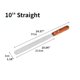 thumbnail image 1 of 1pc Cake Cream Spatula 6 Inch 8 Inch 10 Inch Wooden Handle Stainless Steel Straight Kiss Curved Kiss Spatula Deformation Scraper Baking Tool, 1 of 5