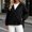 Black, variant on Women's Lightweight Zip Up Cover Up Long Sleeve Hooded Duster for Summer Outdoor Daily Sun Protection Casual Outfits Black XXL