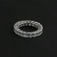 thumbnail image 3 of 5.15 TCW Solid 18Kt White Gold SI Clarity HI Color Emerald Cut Diamond Eternity Band Ring Gold Shop Indian Jewelry, 3 of 4