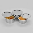 thumbnail image 2 of Sumeet 3 Pcs Stainless Steel Induction & Gas Stove Friendly Container Set/Tope/Cookware Set With Lids Size No.10 To No.12, 2 of 6