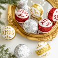 3Pcs 8CM Shatterproof Christmas Balls Ornaments with Lanyard Big Ball