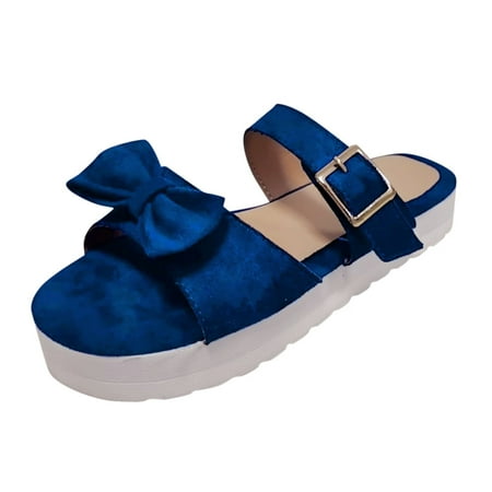 

Tangnade Casual Shoes Ladies Fashion Flats Open Sandals Bowknot Size Plus Summer Toe Beach Womens Sandals
