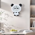 thumbnail image 2 of Unique Bargains 1pc Cute Panda Cartoon Non Ticking Wall Clock 15" x 12" x 1.7" White, 2 of 5
