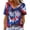 Blue#9527, variant on CONZONE Independence Day Womens T-Shirts Short Sleeve July 4Th T Shirts for Women Casual Crew Neck Tie Dye Graphic Lightweight Tees Soft Cozy Dailywear