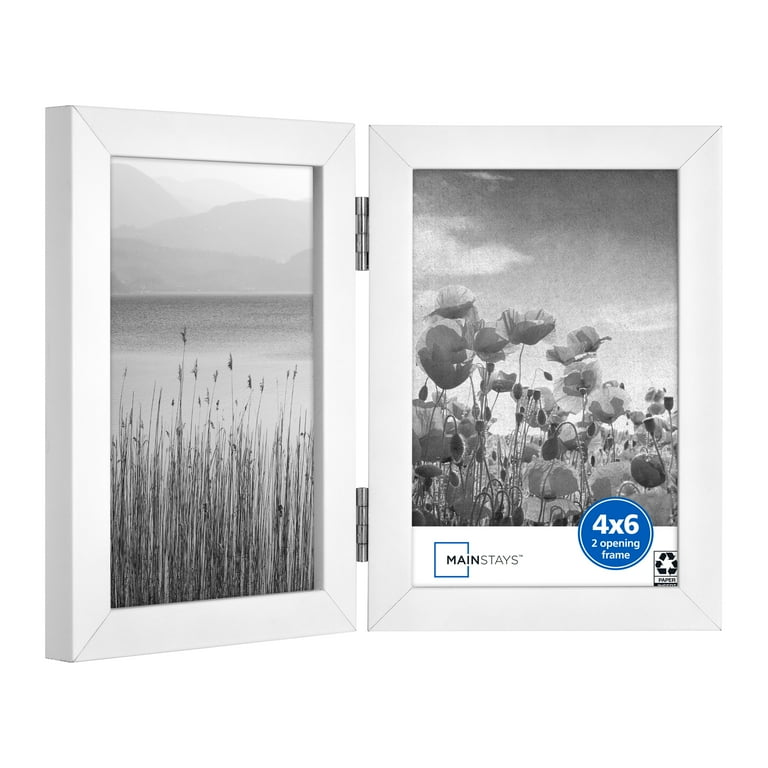 Mainstays 4x6 2-Opening Linear Gallery Wall Picture Frame, White