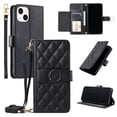 thumbnail image 1 of Funda tipo billetera GANGXUN para iPhone 14 – Tapa abatible con correa para mujer, 1 of 5