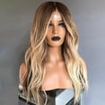 thumbnail image 5 of DOPI Human Hair Wigs For Women Black Color Natural Lace Hair Natural Colors Wig Gradient Long Curly Hair Synthetic Wig Fash, 5 of 5