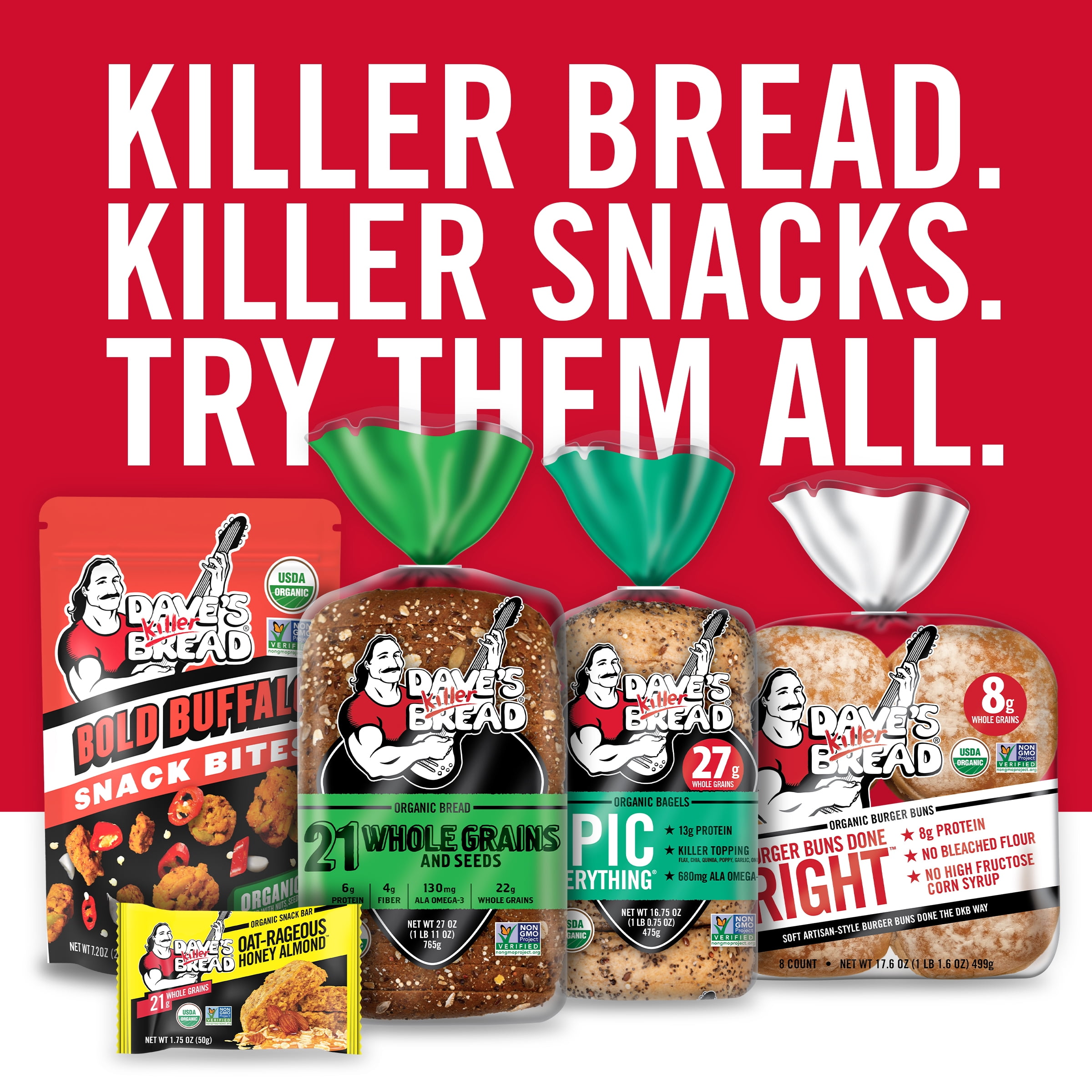 Dave's Killer Bread Summer Berry Bagels, Limited Edition Organic Bagels, 5 Count