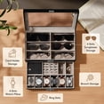thumbnail image 3 of Organizador de gafas de sol Lifewit de 2 capas con tapa de cristal y 6 ranuras, 3 of 9