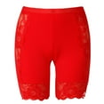thumbnail image 4 of PiGOGI Women's Lace High Waist Underwear - Sexy Safety Pants - L to 2XL Comfortable Briefs Red, 4 of 4