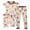 Light Yellow, variant on Toddler Boys Clothes 3-Piece Sun Moon Print Short Sleeve Tops Shorts Pants Loungewear Outfits Set Size 2-3T ,Brown