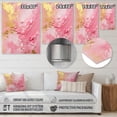 thumbnail image 4 of Designart "Emerging Energies in Pink and Gold III" Abstract Shapes Metal Art Print, 4 of 5