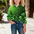 thumbnail image 7 of KyCheLot Boys Casual Button Down Shirts Printed Long Sleeve Blouse St Patrick's Day Tops 3-16 Years, 7 of 7