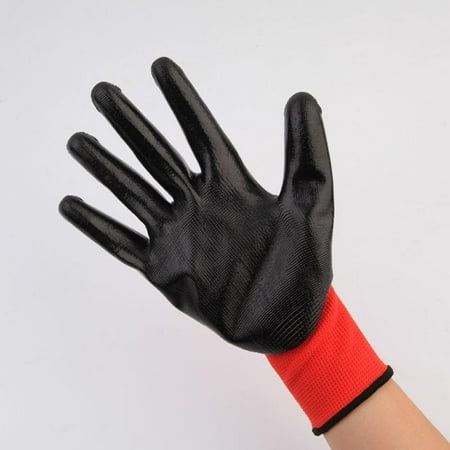 

1Pair Nylon Latex Palm Work Gloves General Purpose Grip Dwwj Co Builder W8U4
