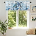 thumbnail image 6 of Sea Turtle Valances for Windows, 42 x 18in, Ocean Starfish Coral Blue Wood Grain Rod Pocket Kitchen Valance Curtain Light Filtering Window Treatments for Living Room Bedroom, 1 Panel, 6 of 7