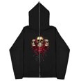 thumbnail image 1 of Sudaderas informales con estampado de calavera Y2k para hombre y mujer, sudaderas con capucha góticas para parejas, sudadera con cremallera de talla grande Harajuku Y2k, 1 of 5