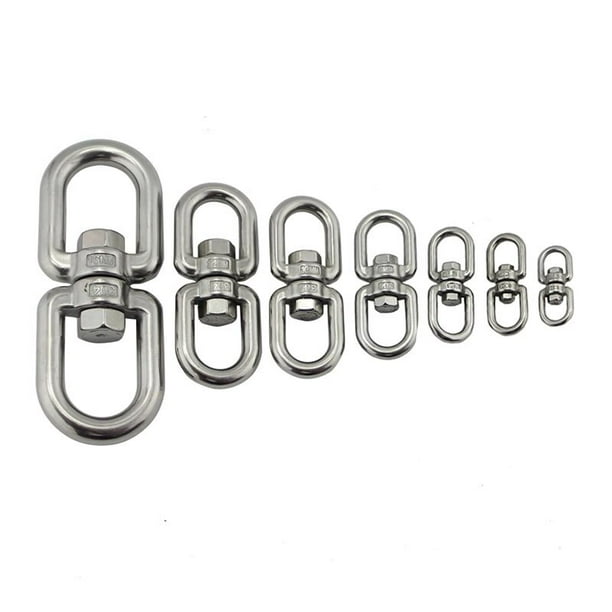 Double Ended Swivel Eye Hook Ring Connector For Hanging Chair Swing Sand Bag Hanging Basket Yoga Hammock 304 Stainless SteelM4 He Qiyong unisex
