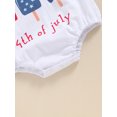 thumbnail image 2 of Nygoyerh 3M 6M 12M 18M Baby Boys 4th of July T-shirt Romper Short Sleeve Letter Ice Cream Print Loose Jumpsuit Newborn Infant Summer Bodysuit for Casual Daily, 2 of 8