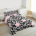 thumbnail image 3 of Feelyou Leopard Cheetah Print Twin Comforter Sets, Polkadots Stars Bedding Set, 2 Pieces, 3 of 8