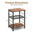 thumbnail image 3 of Costway Lot de 2 Tables d'Appoint à 3 Niveaux avec Tablette en Maille Ajustable, Table de Chevet Étroite, 3 of 10