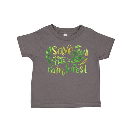 

Inktastic Save the Rainforest in Green with Leaves Gift Toddler Boy or Toddler Girl T-Shirt