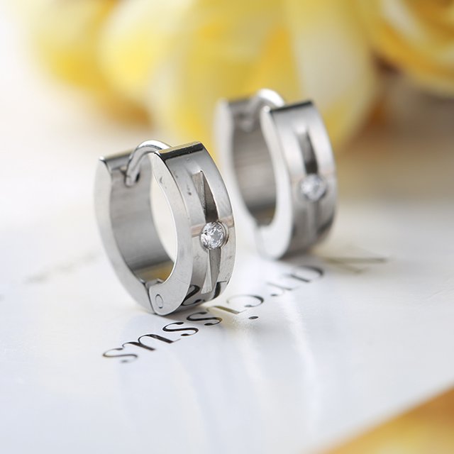 Lazo para pendientes de acero de titanio, 1 par/juego, aros para orejas unisex para parejas, aros para pendientes, máxima comodidad