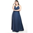 thumbnail image 4 of Vestido largo de fiesta Roman Fashion /Tallas Extras, 2008 (Azul marino) azul marino 40, 4 of 6