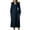 Dark Blue, variant on IROINNID Semi Formal Dress for Women Long Sleeve Empire Dress Solid Color Satin Soft Waist And Dress Satin V-Neck Slim Button Lantern Sleeve Dress,Beige