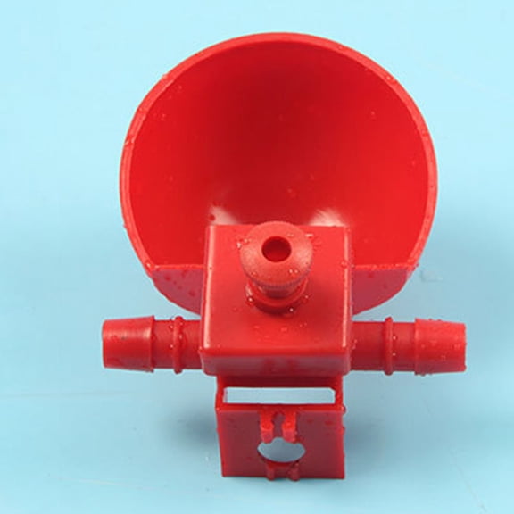 Soimiss 12Pcs Portable Red Plastic Bird Water Dispenser Household Pigeon Feeder Easy to Clean