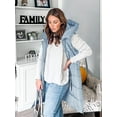 thumbnail image 2 of Fall Winter Women Stand Collar Solid Color Sleeveless Casual Hooded Vest Coat, 2 of 4