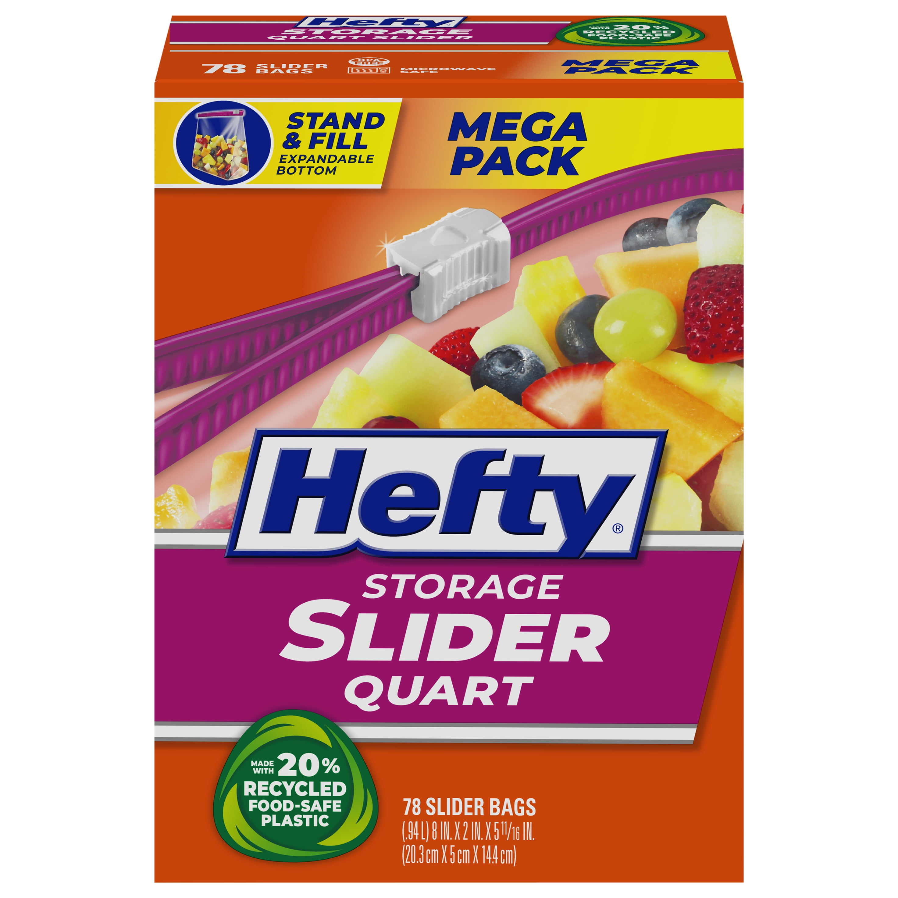 .com Hefty Slider Storage Calendar Bags, Quart Size, 160 Count 18.99