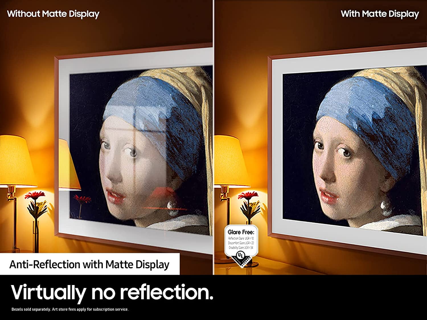 Samsung QN32LS03CBFXZA 32 Inch The Frame QLED Smart TV with Art Mode and an Additional 2 Year Extended Amber Protection (2023)