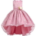thumbnail image 2 of Vestido de princesa para niña, para boda, fiesta de cumpleaños, con cola, talla 3-14 años, 2 of 5