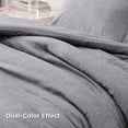 thumbnail image 4 of Juego de edredón Bedsure Oversize Queen, gris oscuro, 3 piezas, 4 of 8