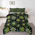 thumbnail image 3 of Manfei Western Tribal Floral Full Size Comforter Sets, Black Green Hippie Plant Bedding Comforter Set, Retro Boho Abstract Reversible Bedding Sets, Lightweight Room Decor, 3-Piece, 3 of 8