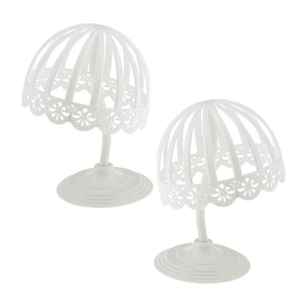 2 piezas decorativas para niños, estante para sombreros, elegante, desmontable, duradero, portátil, soporte para exhibición de sombreros, para niños, armario, Blanco 40cm Blanco 50cm Sunnimix Estante de exhibición de sombreros