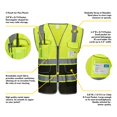 thumbnail image 3 of Chaleco de seguridad COOLJOB de alta visibilidad, 9 bolsillos, reflectante, amarillo, talla S, 3 of 6
