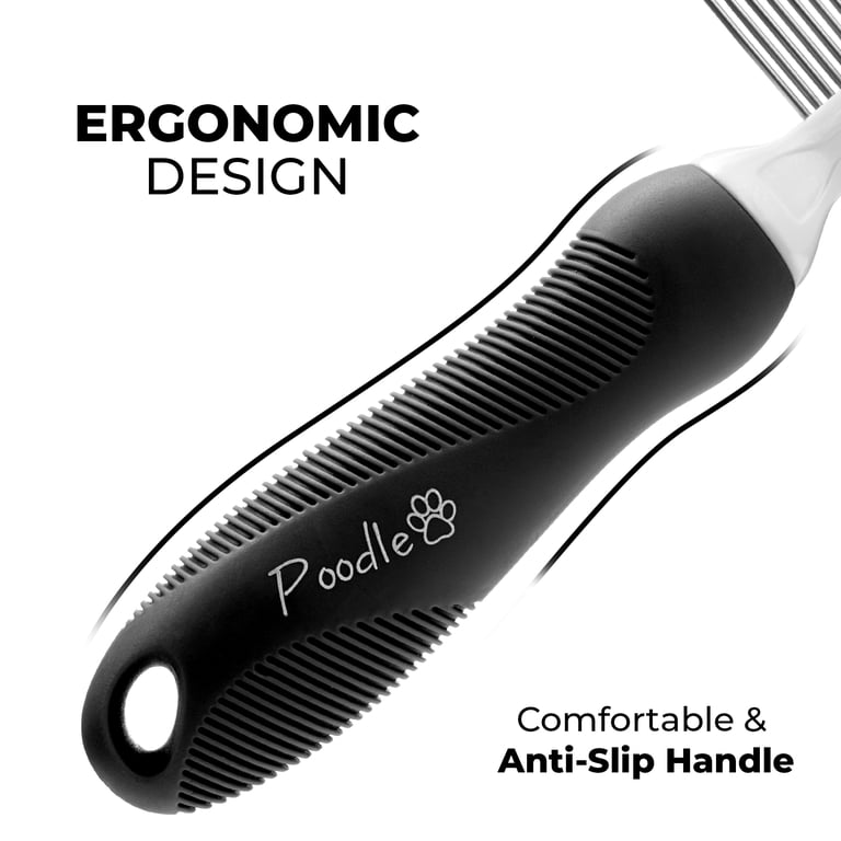 Metal Pet Comb, Long & Short Stainless Steel Teeth photo 6