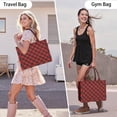thumbnail image 6 of Large Capacity Tote Bag,Red Black Checkerboard Checkered Pattern Handbag Fashion Luxury Tote Bag,15.7"x13"x 5.1" Inches,Laptop Compatible, 6 of 6